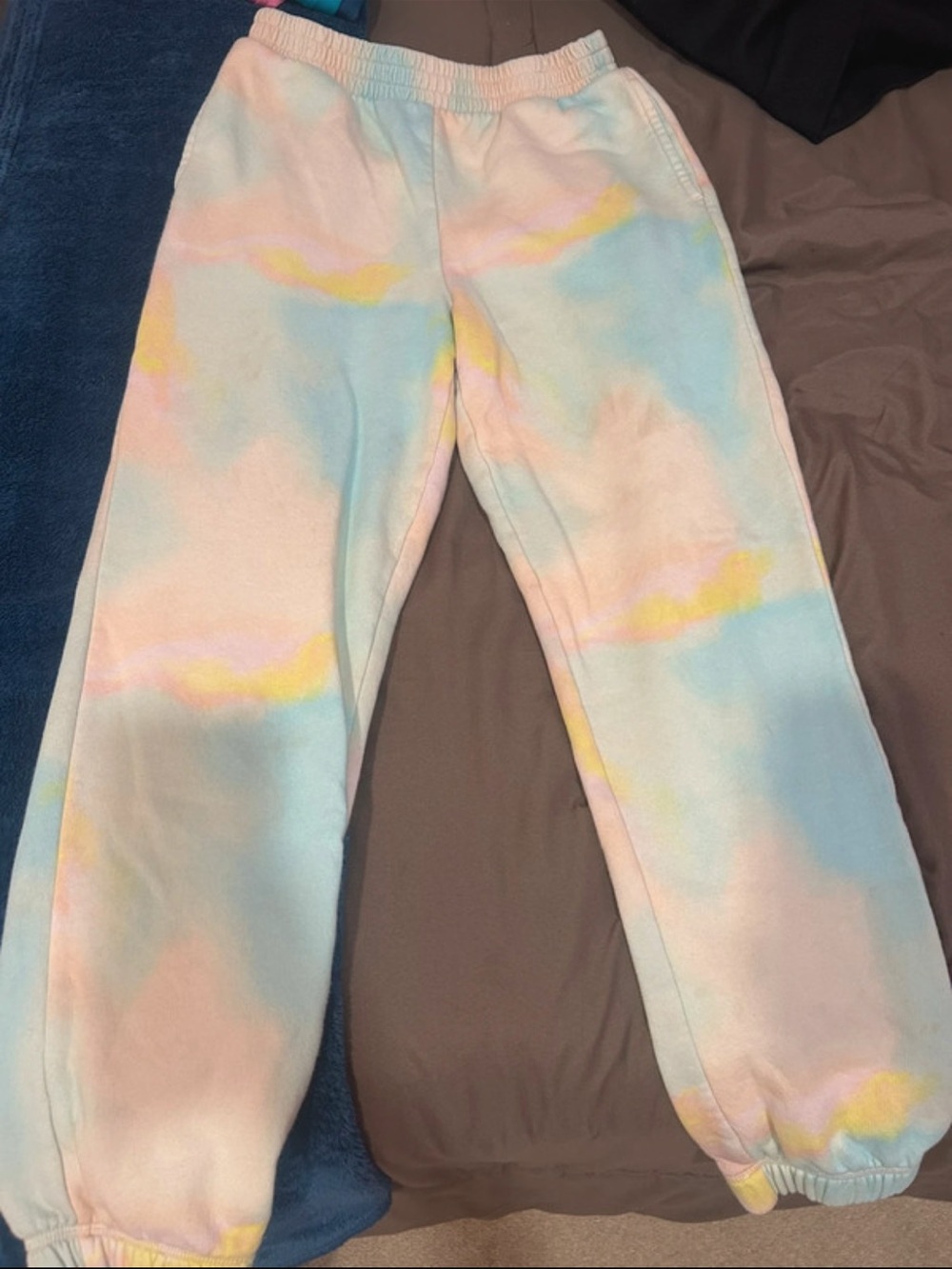 art class Pastel Tie-Dye Jogger Sweatpants in Blue, Pink & Yellow